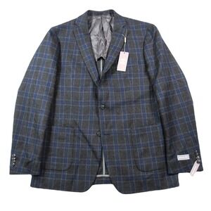 Michael Kors Sport Coat Mens 44L 44 Charcoal Navy Classic Wool Blazer $375 NEW